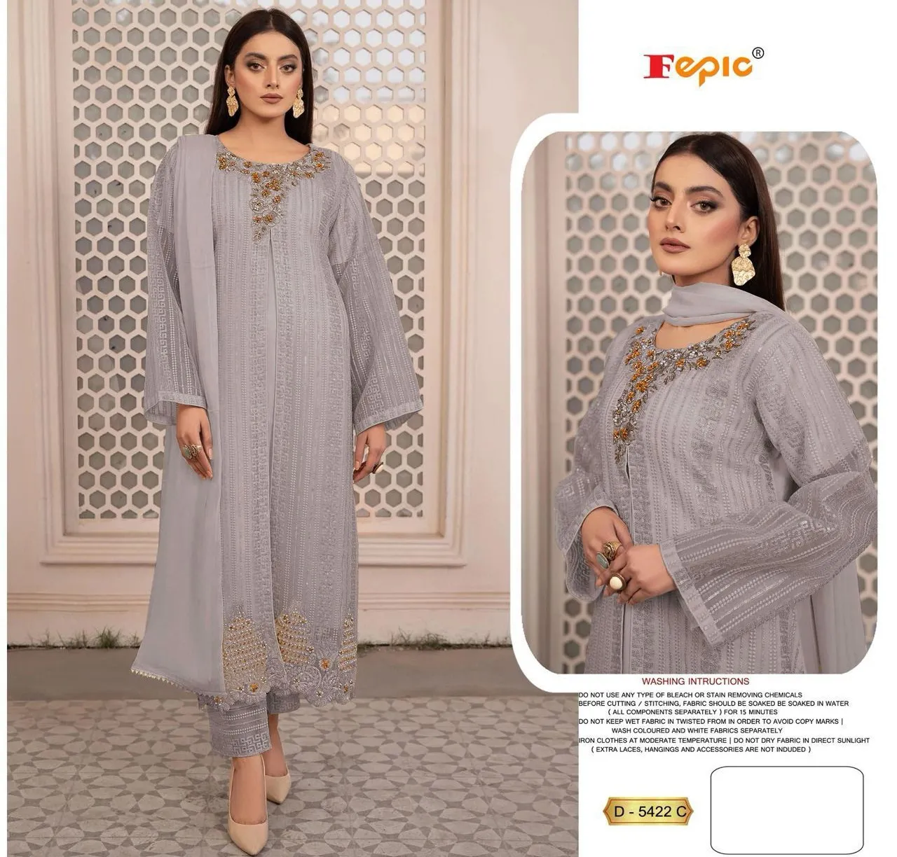 Fepic D 5422 Georgette Wholesale Pakistani Salwar Suit Collection