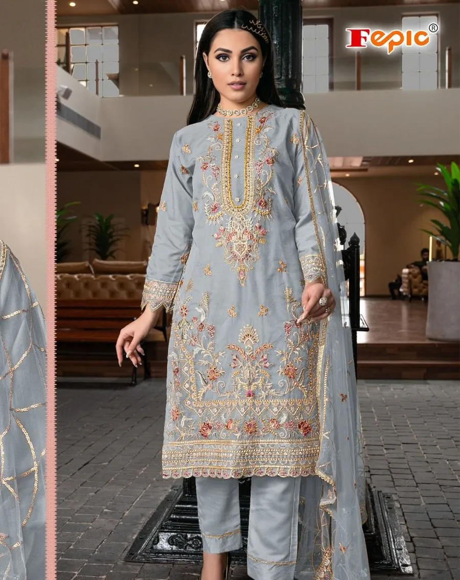 Fepic iR 21220 Organza Wholesale Pakistani Salwar Suit Collection
