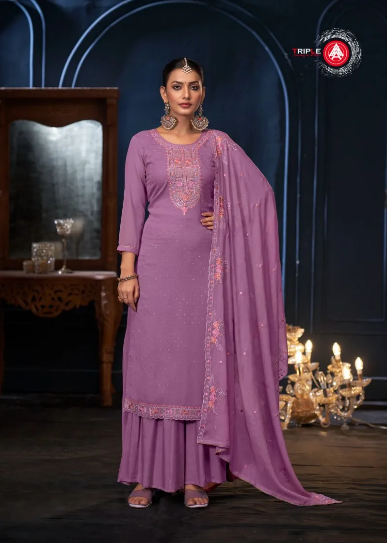 Four Dots Mehboob Wholesale Designer Dress Material Catalog - Image 3