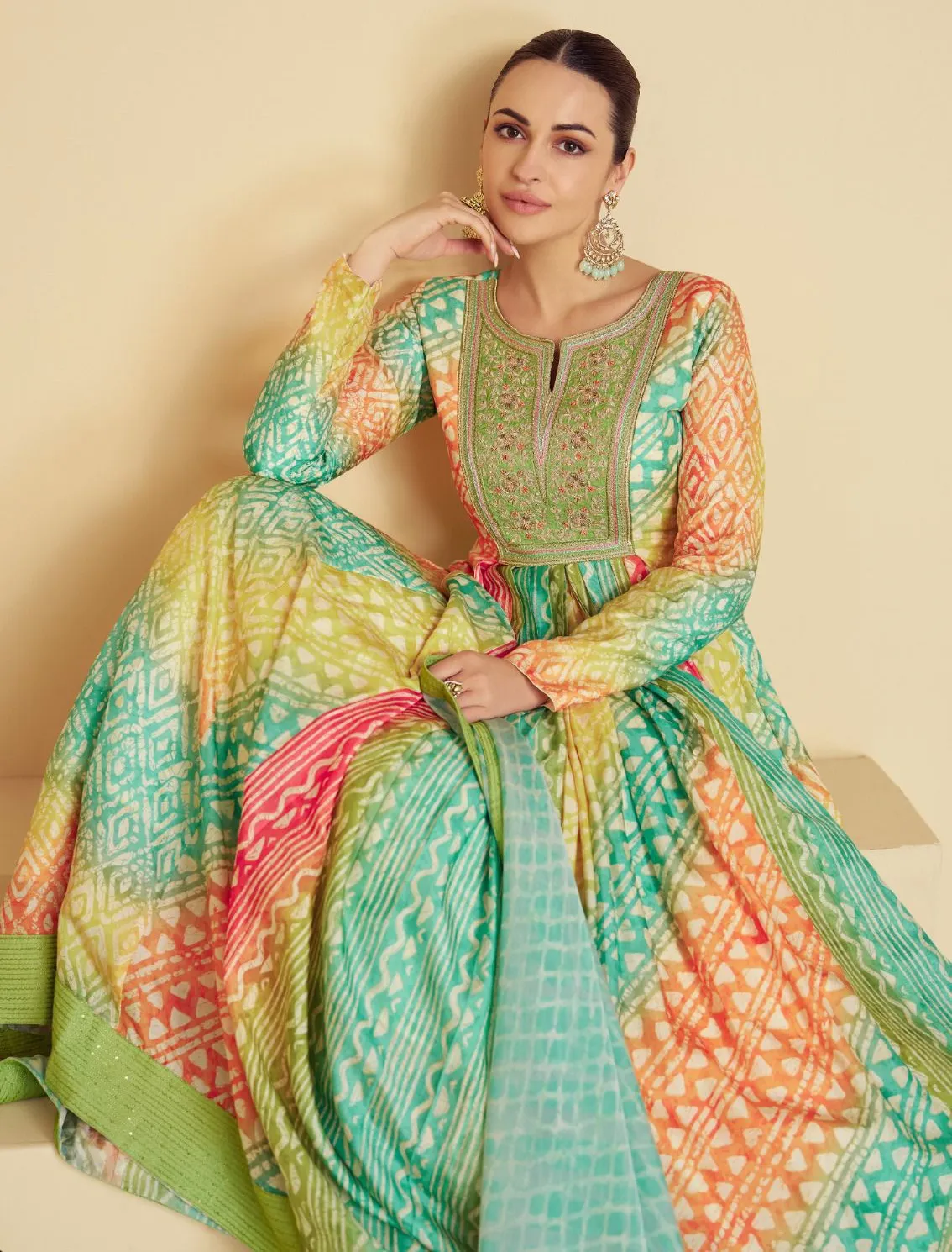 Gulkayra Designer Vaari Real Muslin Wholesale Designer Gown With Dupatta Collection — Gown, Gulkayra Designer wholesale from Surat — view 1