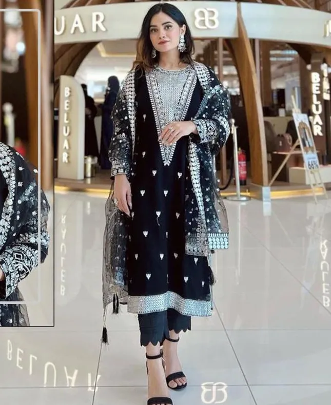 Hoor Tex H 84 Georgette Wholesale Pakistani Salwar Suit Collection