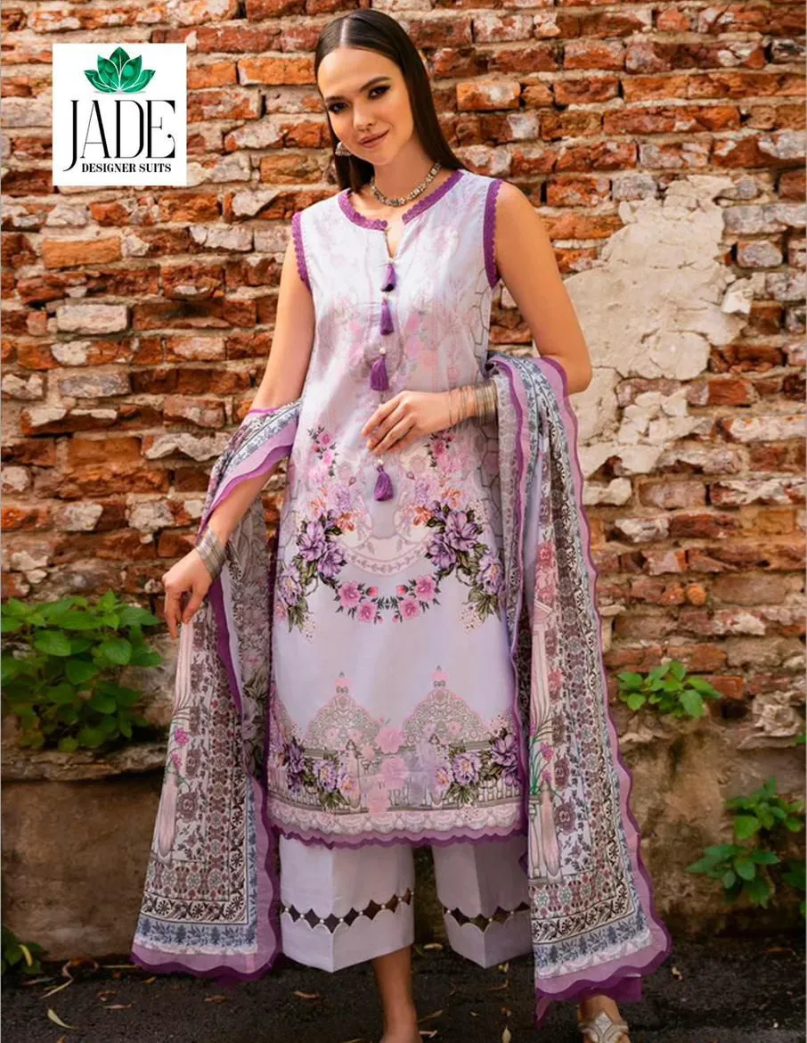 Jade Crimson Vol 9 Exclusive Heavy Lawn Wholesale Pakistani Salwar Suit Collection — Wholesale Pakistani Suits, Jade wholesale from Surat — view 1