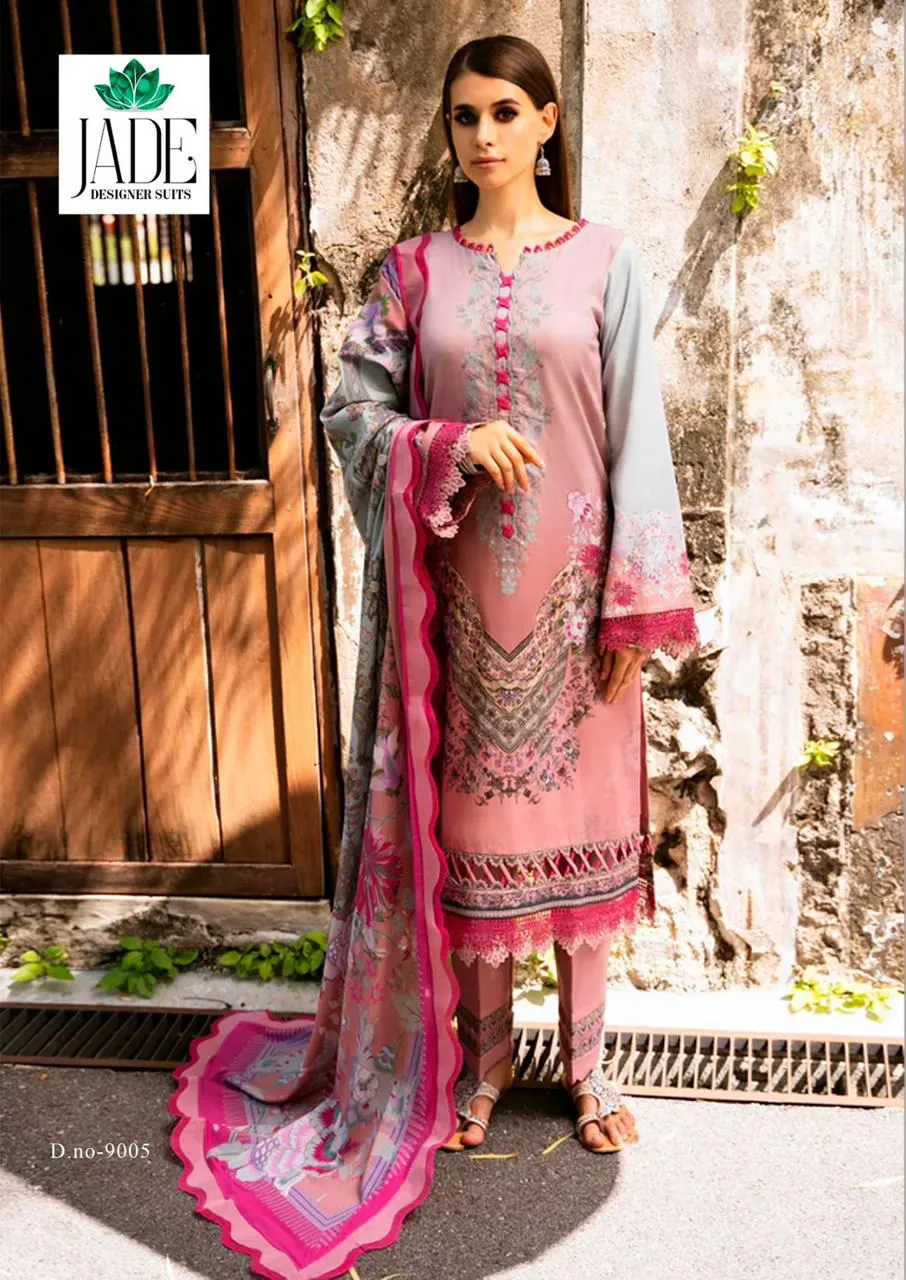 Jade Crimson Vol 9 Exclusive Heavy Lawn Wholesale Pakistani Salwar Suit Collection — Wholesale Pakistani Suits, Jade wholesale from Surat — view 6