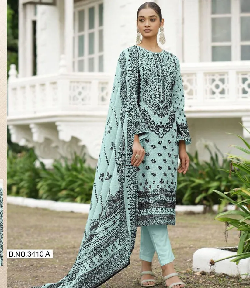 Jihan 3410 Chiffon Dupatta Wholesale Pakistani Salwar Suit Collection