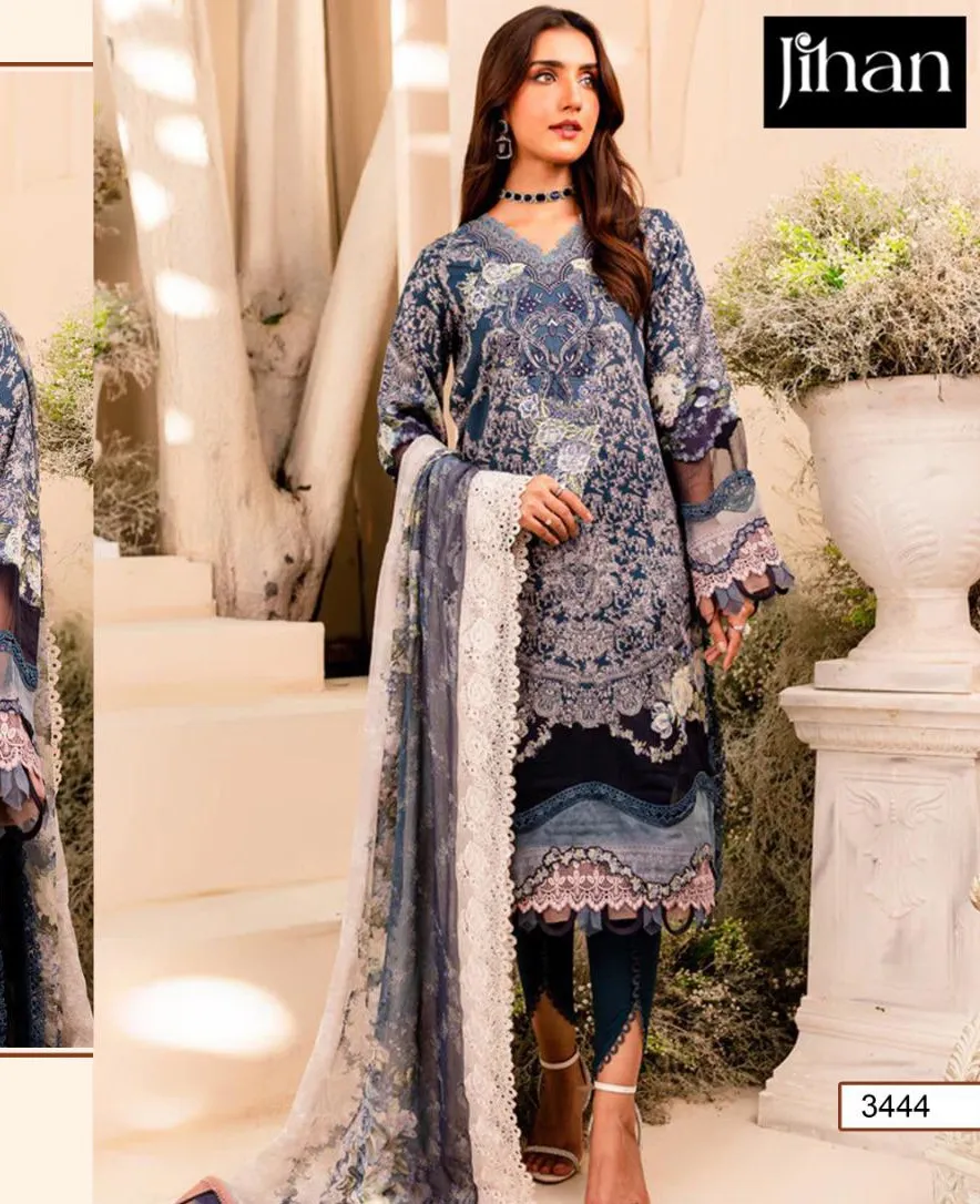 Jihan Needle Wonder Vol 3 Cotton Dupatta Wholesale Pakistani Salwar Suit Collection
