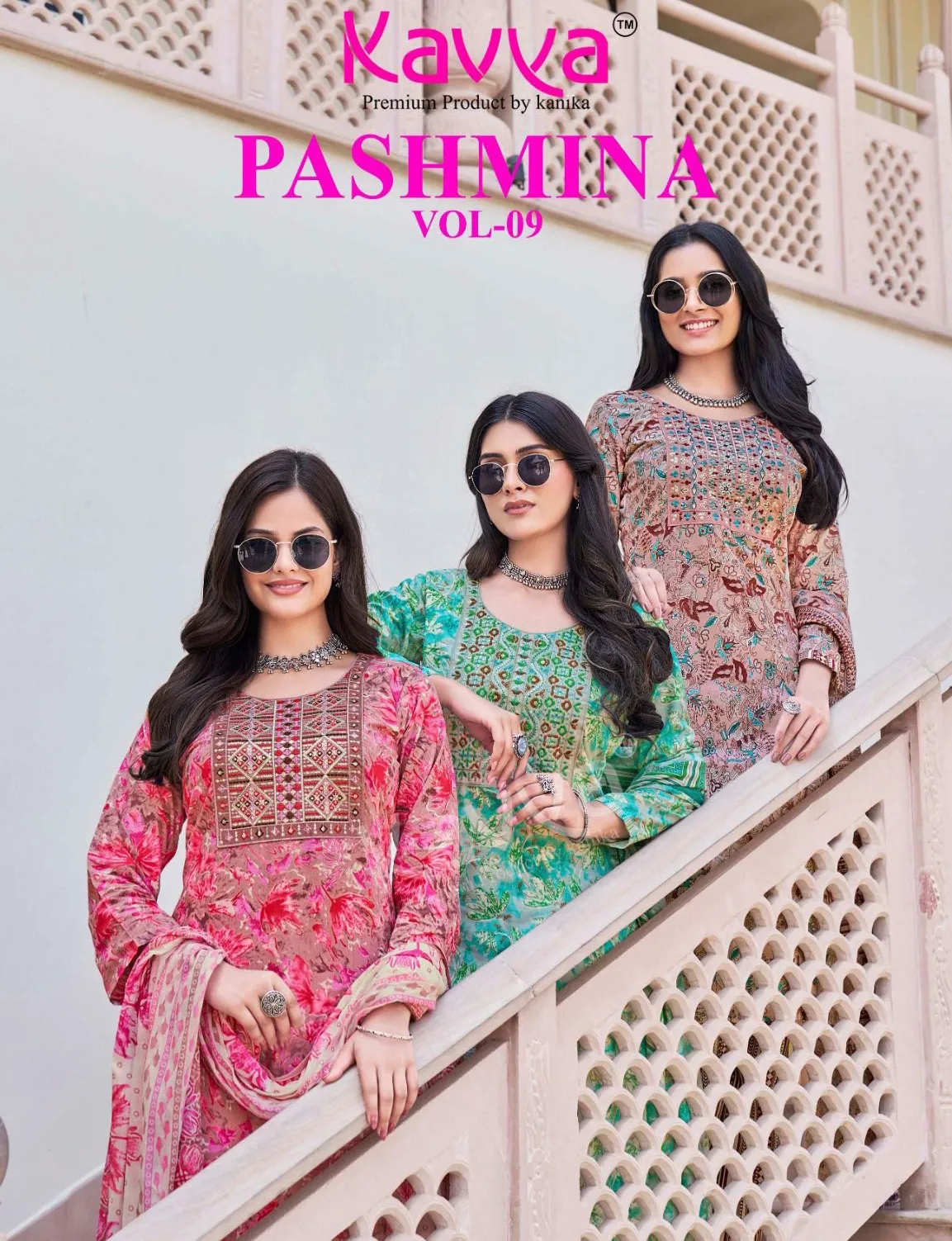 Kavya Pashmina Vol 9 Malaysian Cotton Wholesale Readymade Suit Collection