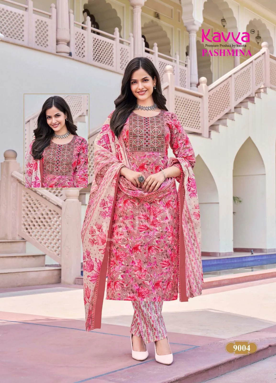 Kavya Pashmina Vol 9 Malaysian Cotton Wholesale Readymade Suit Collection - Image 8