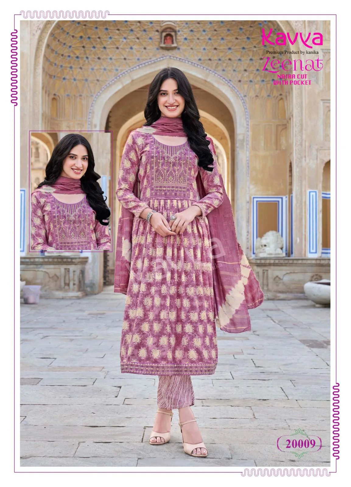 Kavya Zeenat Vol 20 Foil Printed Wholesale Readymade Salwar Suit Collection - Image 5