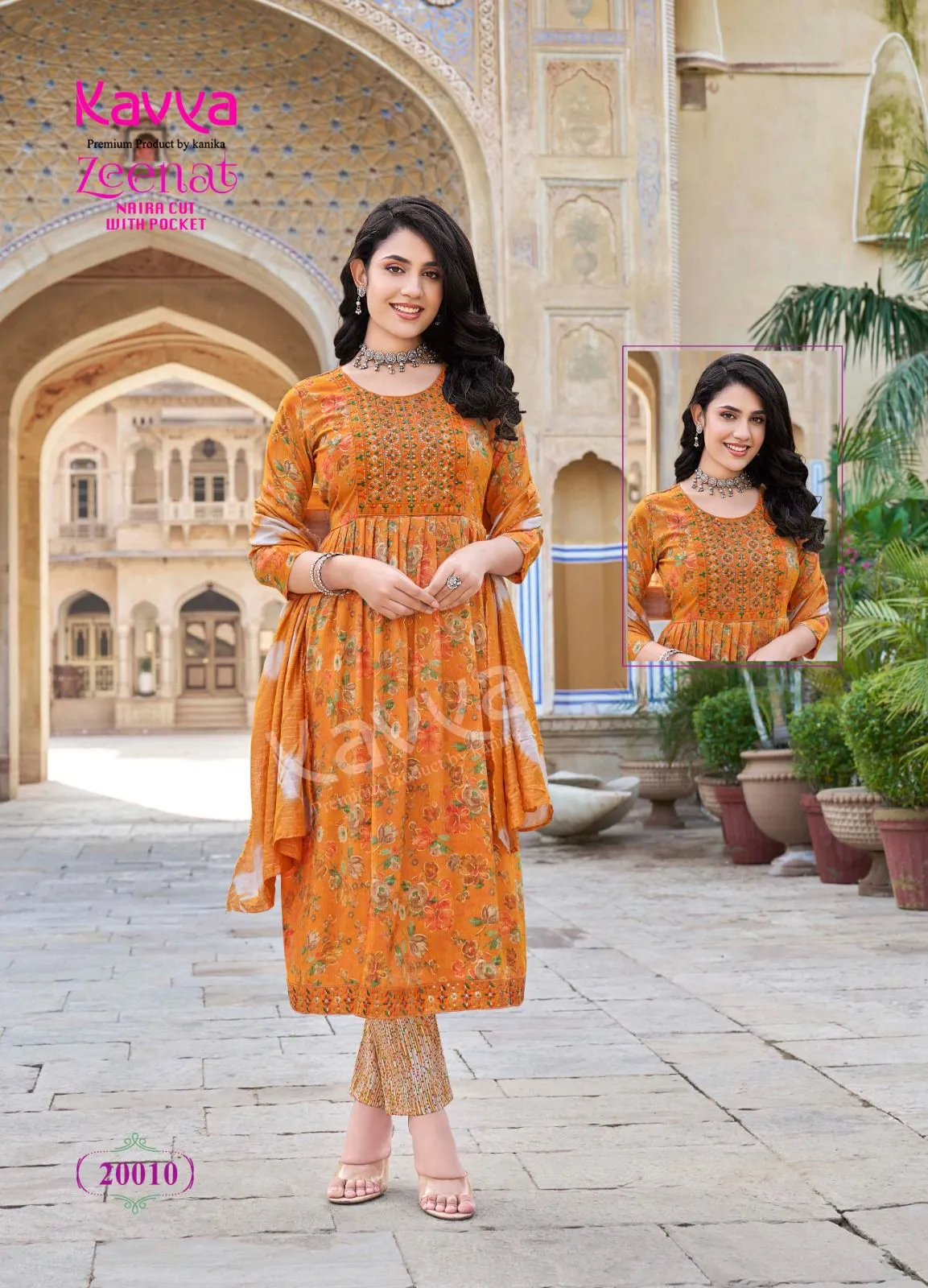 Kavya Zeenat Vol 20 Foil Printed Wholesale Readymade Salwar Suit Collection - Image 6