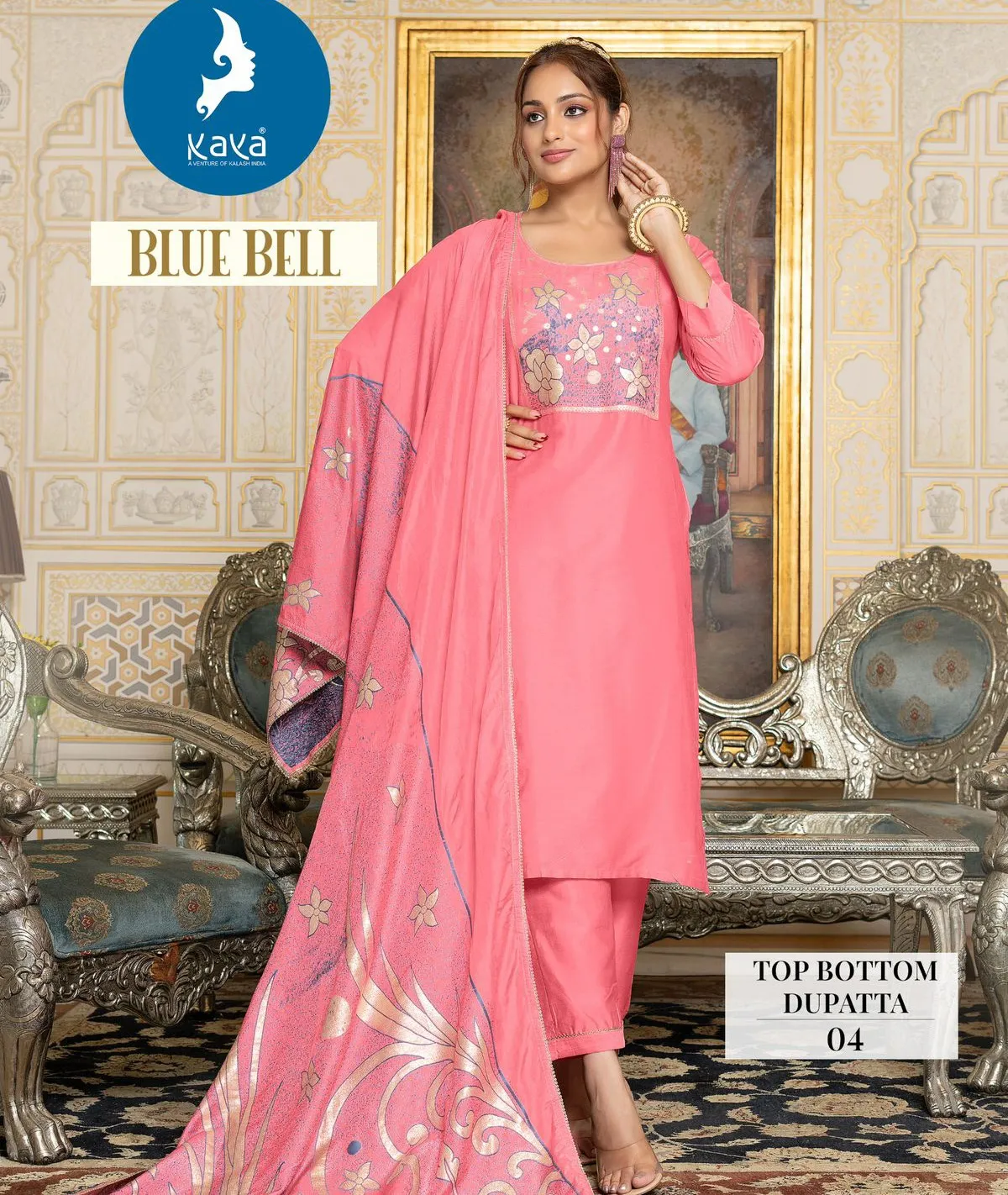 Kaya Blue Bell Viscose Wholesale Readymade Salwar Suit Collection