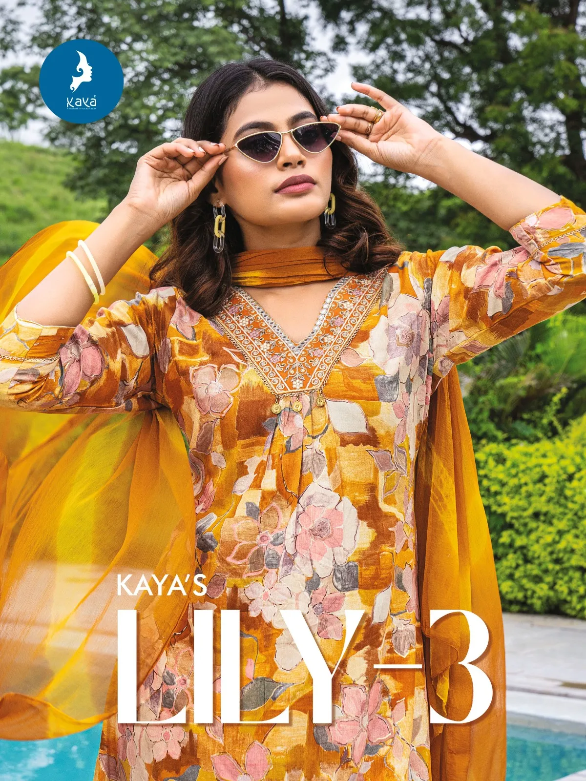 Kaya Lily 3 Rayon Print Wholesale Readymade Salwar Suit Collection