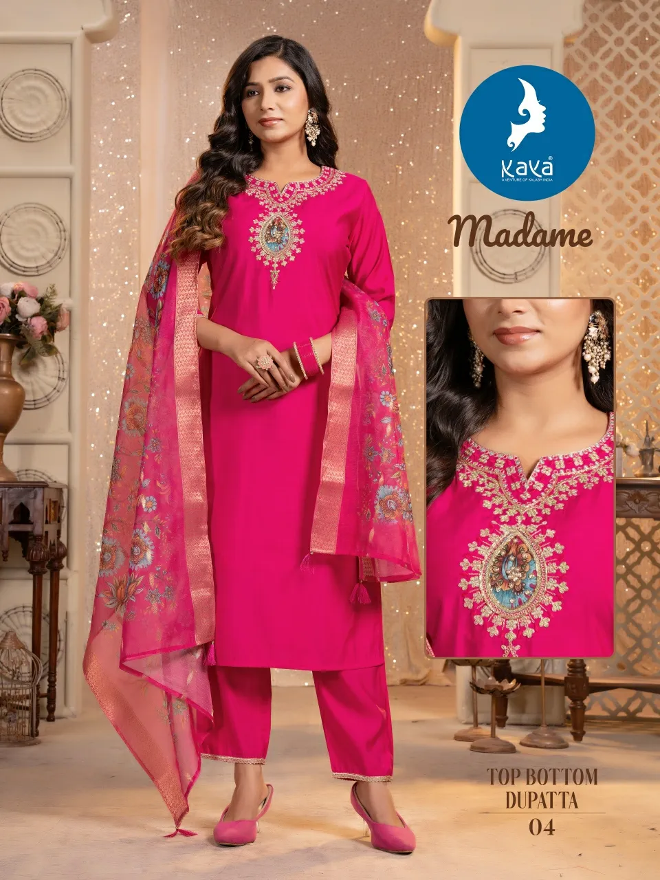 Kaya Madame Roman Silk Wholesale Readymade Salwar Suit Collection - Image 2