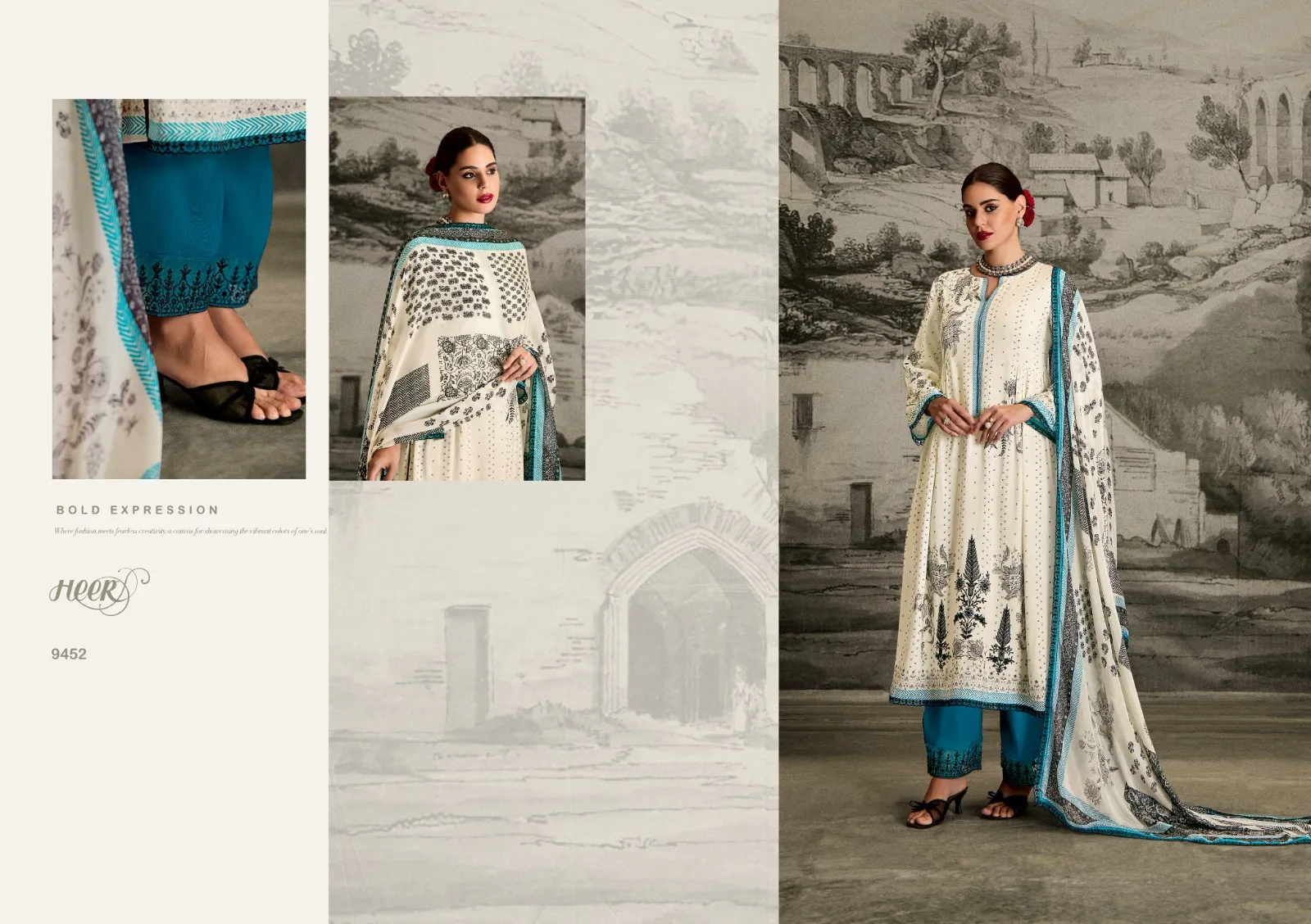 Kimora Heer Ishqa Muslin Digital Printed Wholesale Pakistani Salwar Suit Collection — Wholesale Pakistani Suits, Kimora wholesale from Surat — view 4