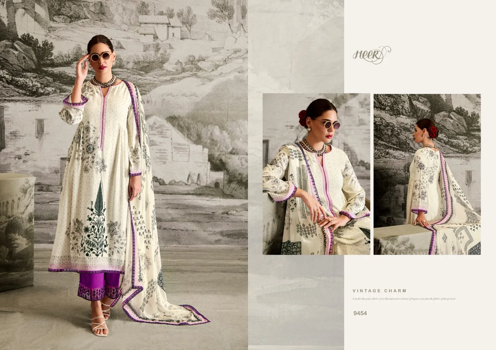 Kimora Heer Ishqa Muslin Digital Printed Wholesale Pakistani Salwar Suit Collection — Wholesale Pakistani Suits, Kimora wholesale from Surat — view 7