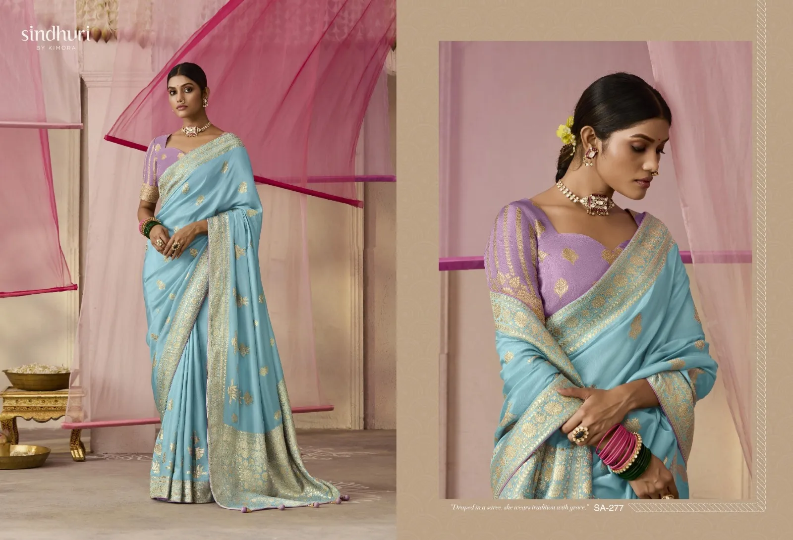 Kimora Premika 277 to 287 Dola Viscose Silk Wholesale Designer Sarees Collection — Wholesale Sarees, Kimora wholesale from Surat — view 6