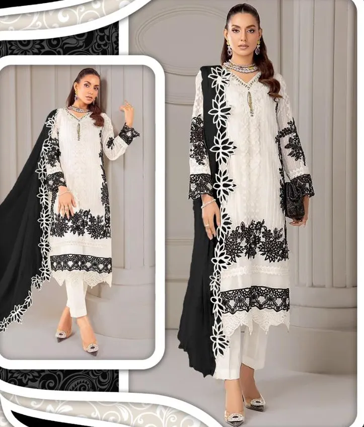Laxuria Trendz 1407 Georgette Wholesale Pakistani Salwar Suit Collection — Wholesale Readymade Suit, Vardan Ethnic wholesale from Surat — view 1