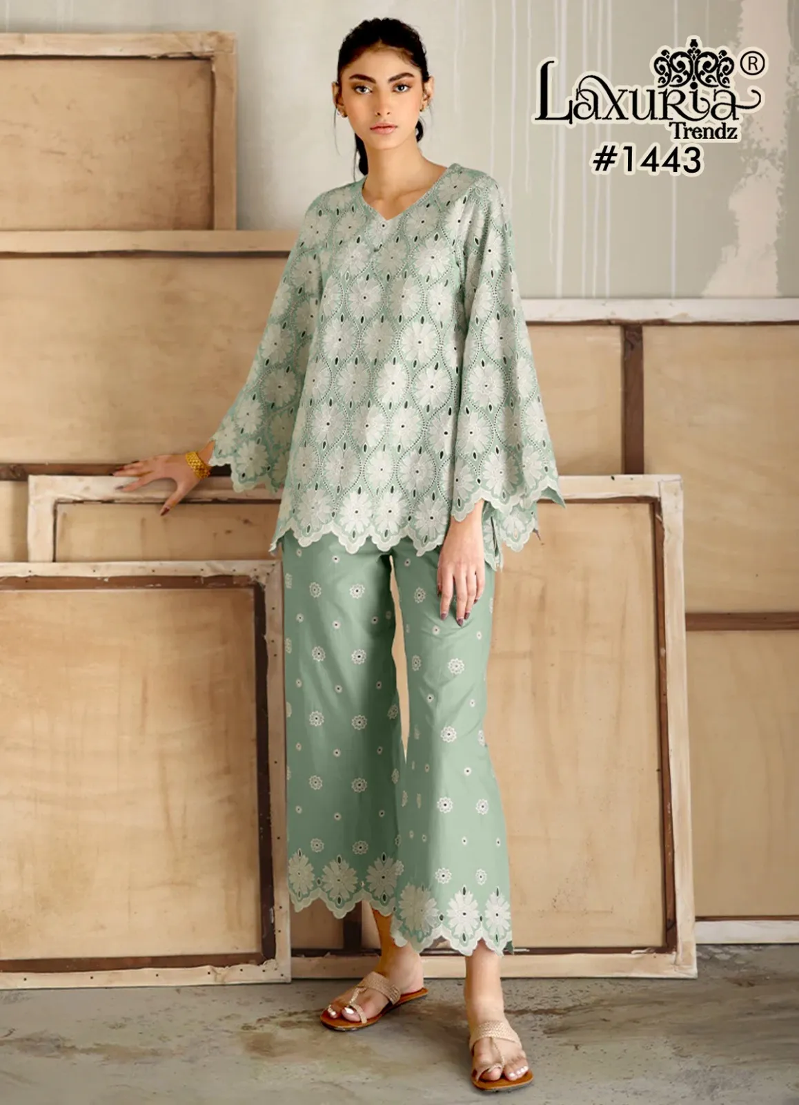 Laxuria Trendz 1443 Jam Satin Wholesale Readymade Tunic Suit Collection