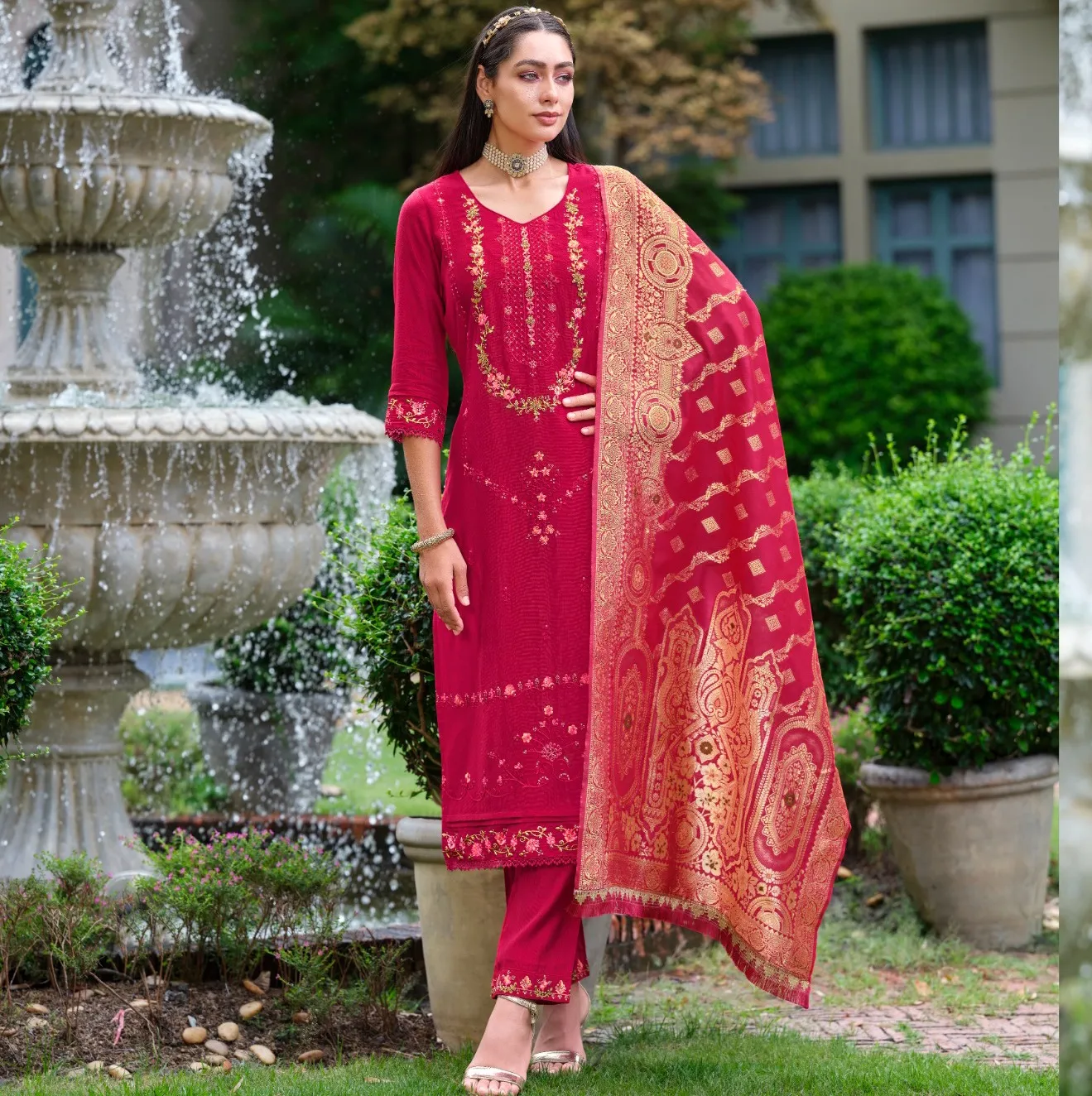 Lily And Lali Hasmeena Vol 4 Viscose Wholesale Readymade Salwar Suit Collection