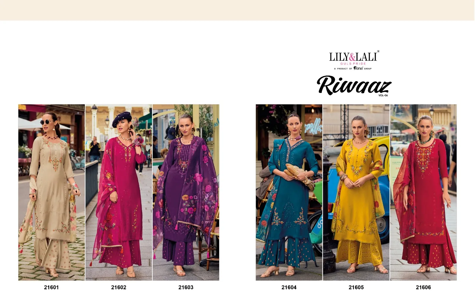 Lily And Lali Riwaaz Vol 6 Milen Silk Wholesale Designer Salwar Suit Collection — Wholesale Readymade Suit, Lily &amp; Lali wholesale from Surat — view 7