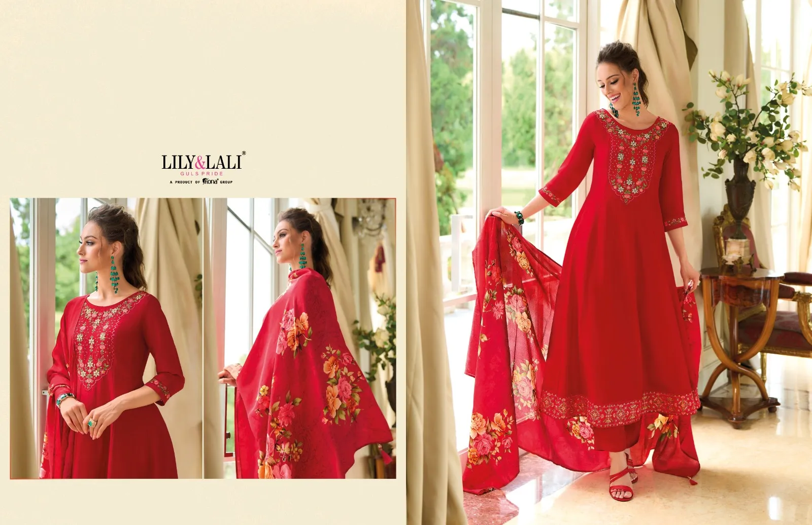 Lily & Lali Begumjaan Vichitra Silk Wholesale Readymade Salwar Suit Collection - Image 4