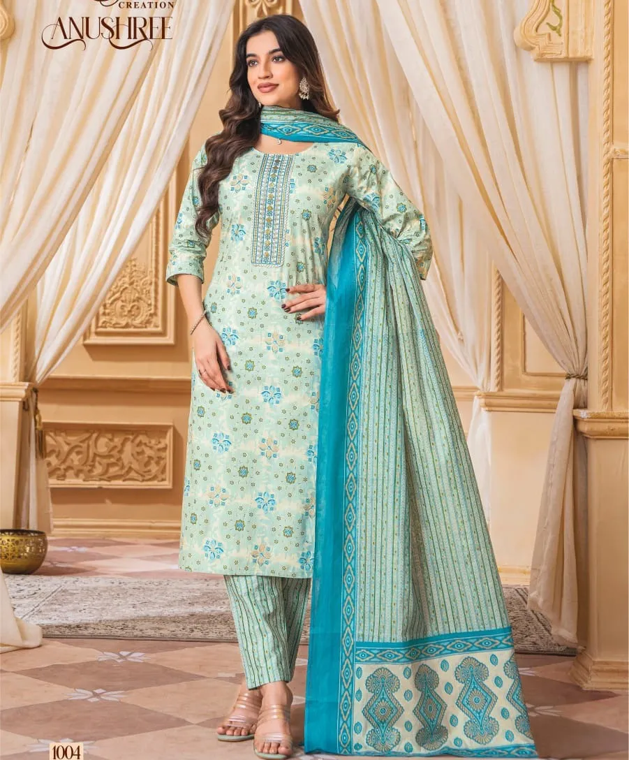 Mayur Anushree Vol 1 Cotton Printed Wholesale Readymade Salwar Suit Collection