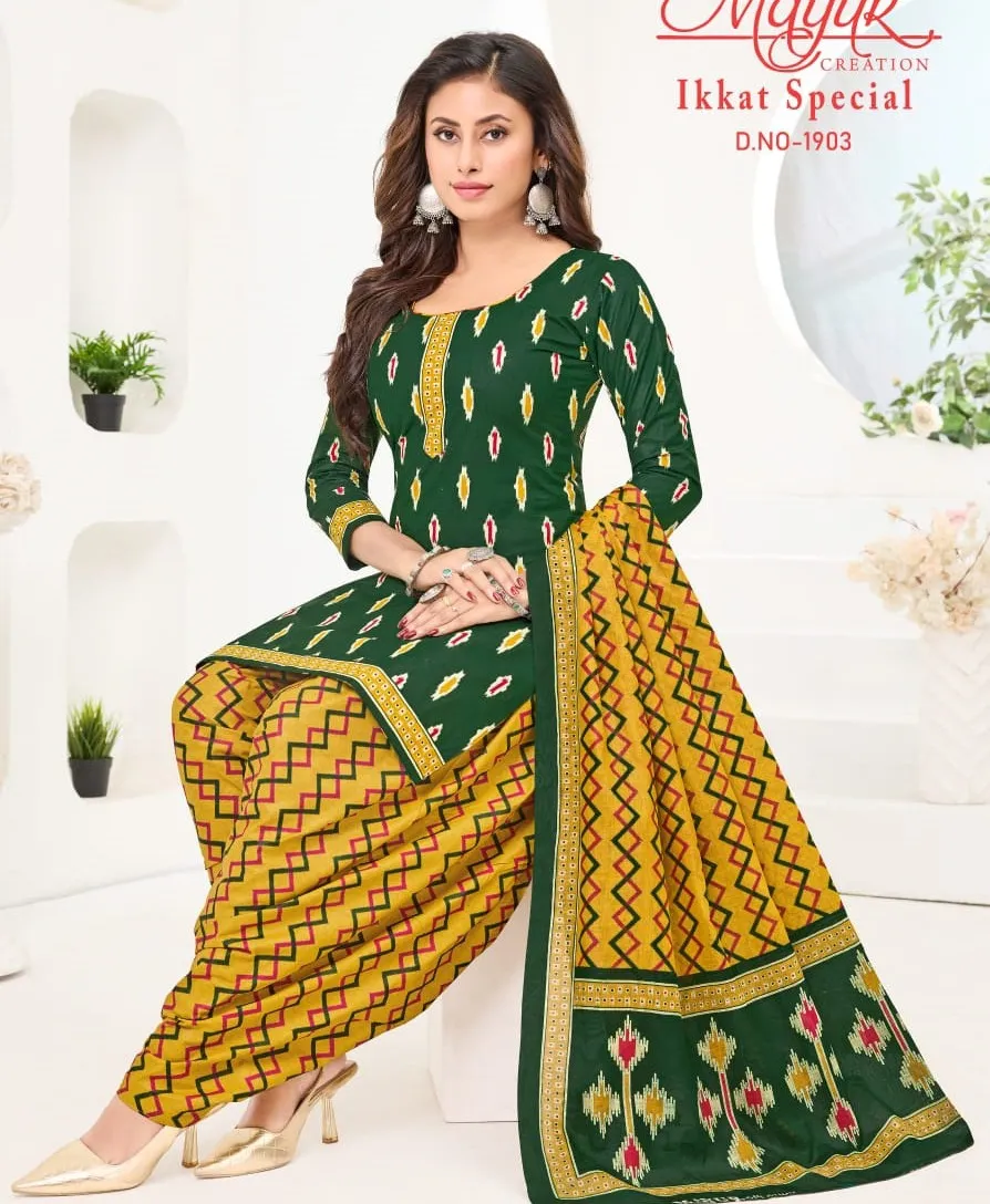 Mayur Ikkat Vol 19 Cotton Wholesale Unstitched Salwar Suit Collection
