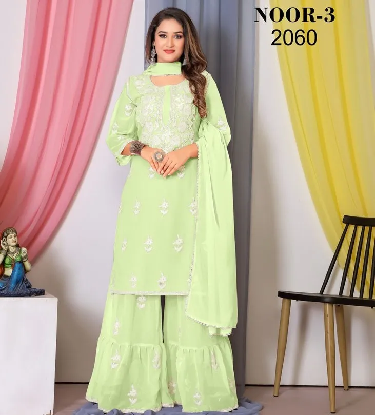 Mrudangi Noor 3 Bamberg Georgette Wholesale Readymade Salwar Suits Collection