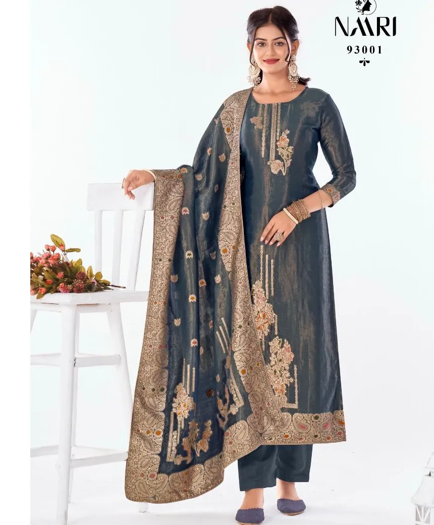 Naari Nusarat Simer Jacquard Wholesale Designer Salwar Suit Collection
