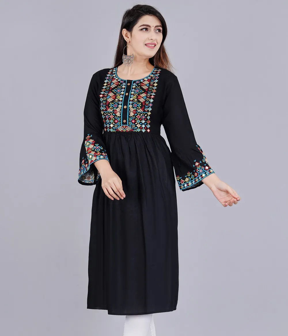 Naira Cut 02 Rayon Wholesale Fancy Kurti Collection