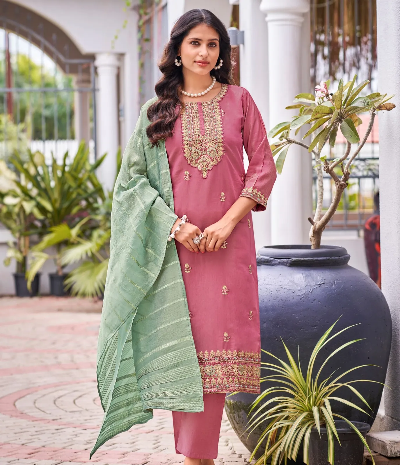 Ossm Mishu Fancy Roman Simmer Wholesale Readymade Salwar Suit Collection