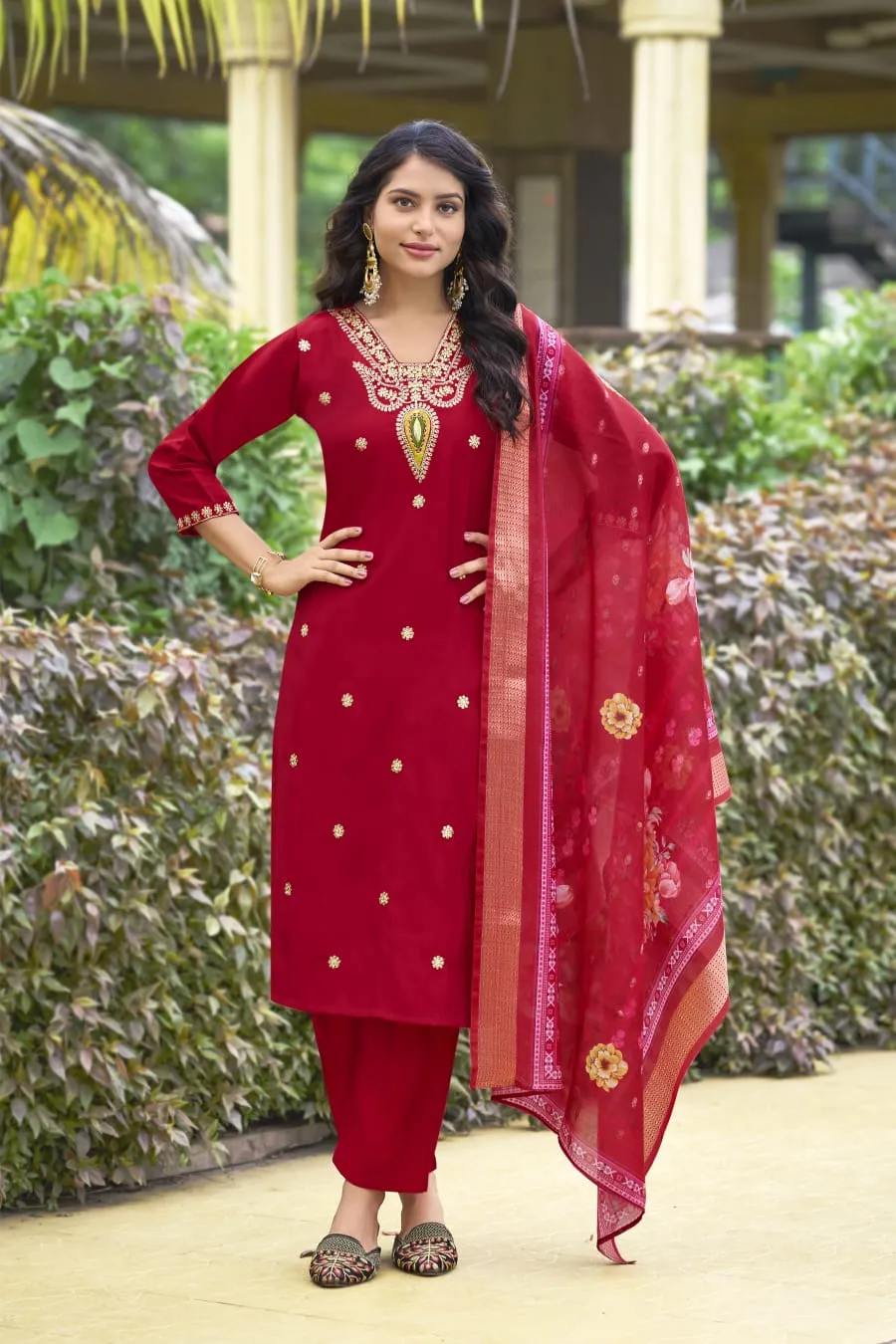 Ossm Nusrat Viscose Roman Silk Wholesale Readymade Salwar Suit Collection - Image 5