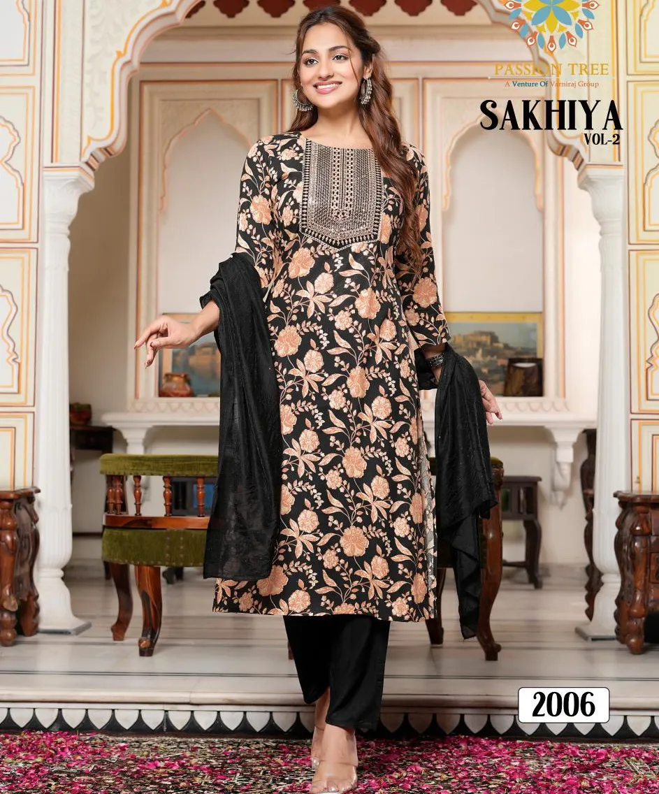 Passion Tree Sakhiya Vol 2 Rayon Wholesale Readymade Salwar Suit Collection