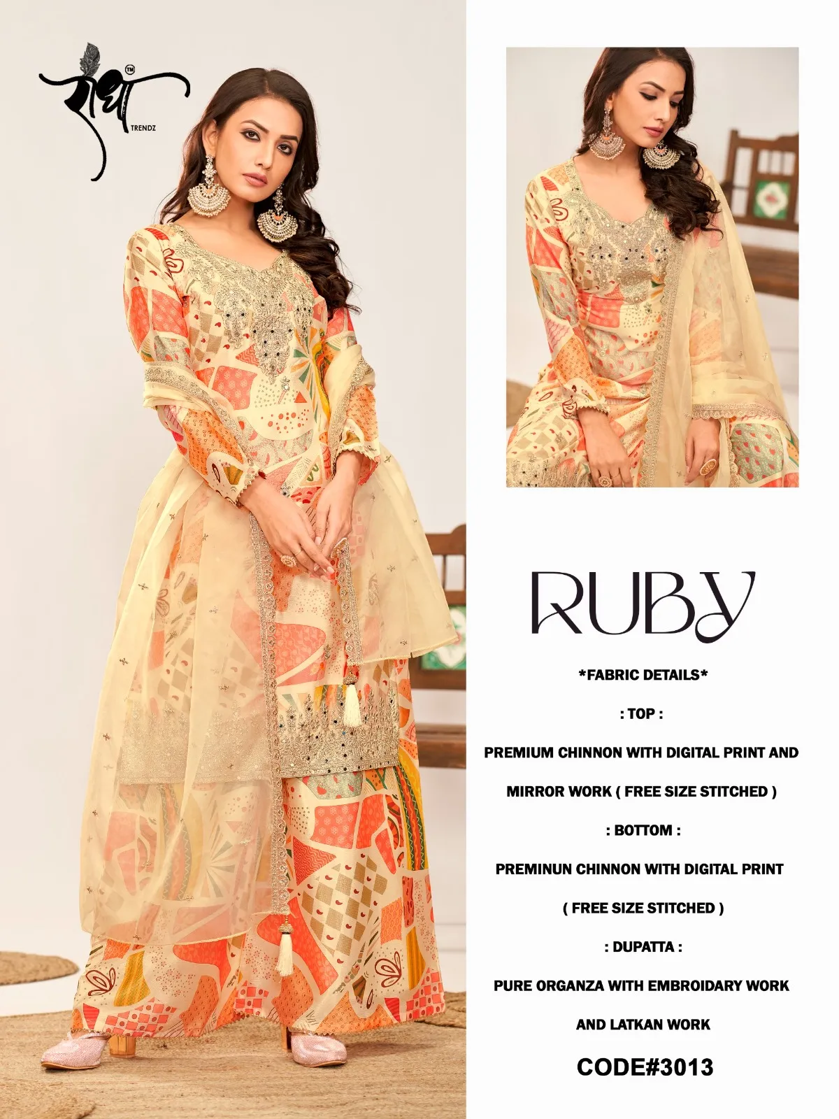 Radha Ruby Chinon Digital Printed Wholesale Designer Salwar Suit Collection - Image 5