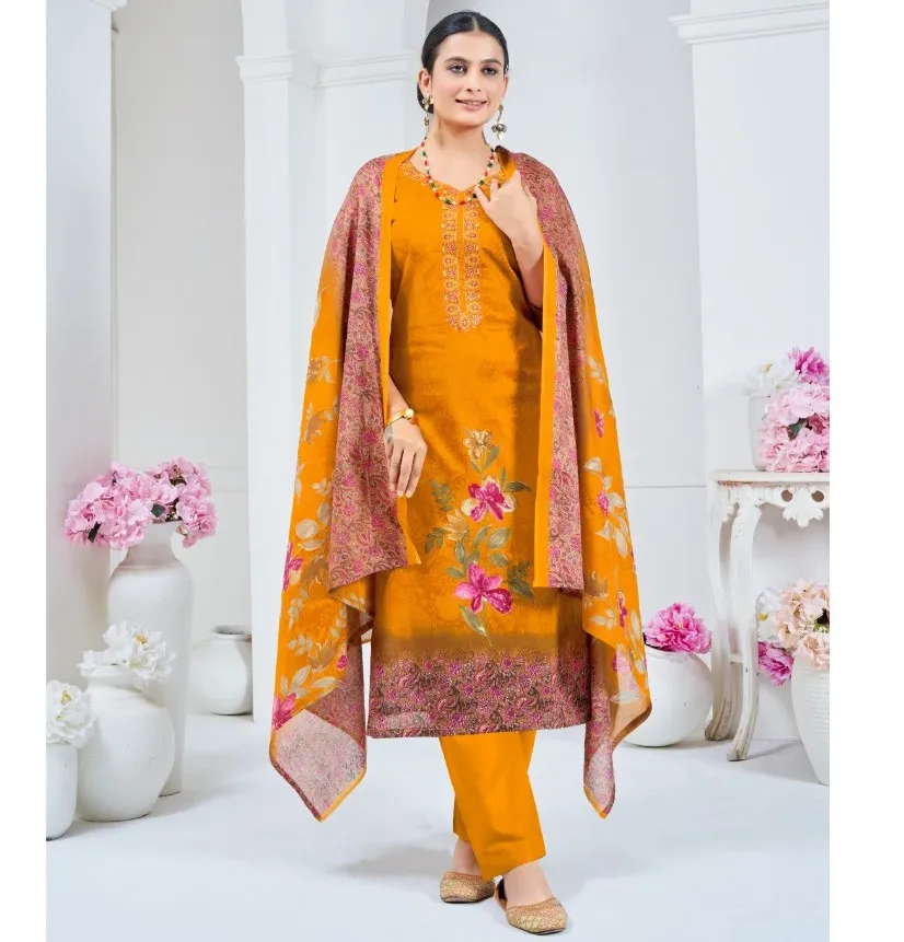 Radhika Azara Fulkari Cotton Printed Wholesale Fancy Salwar Suit Collection