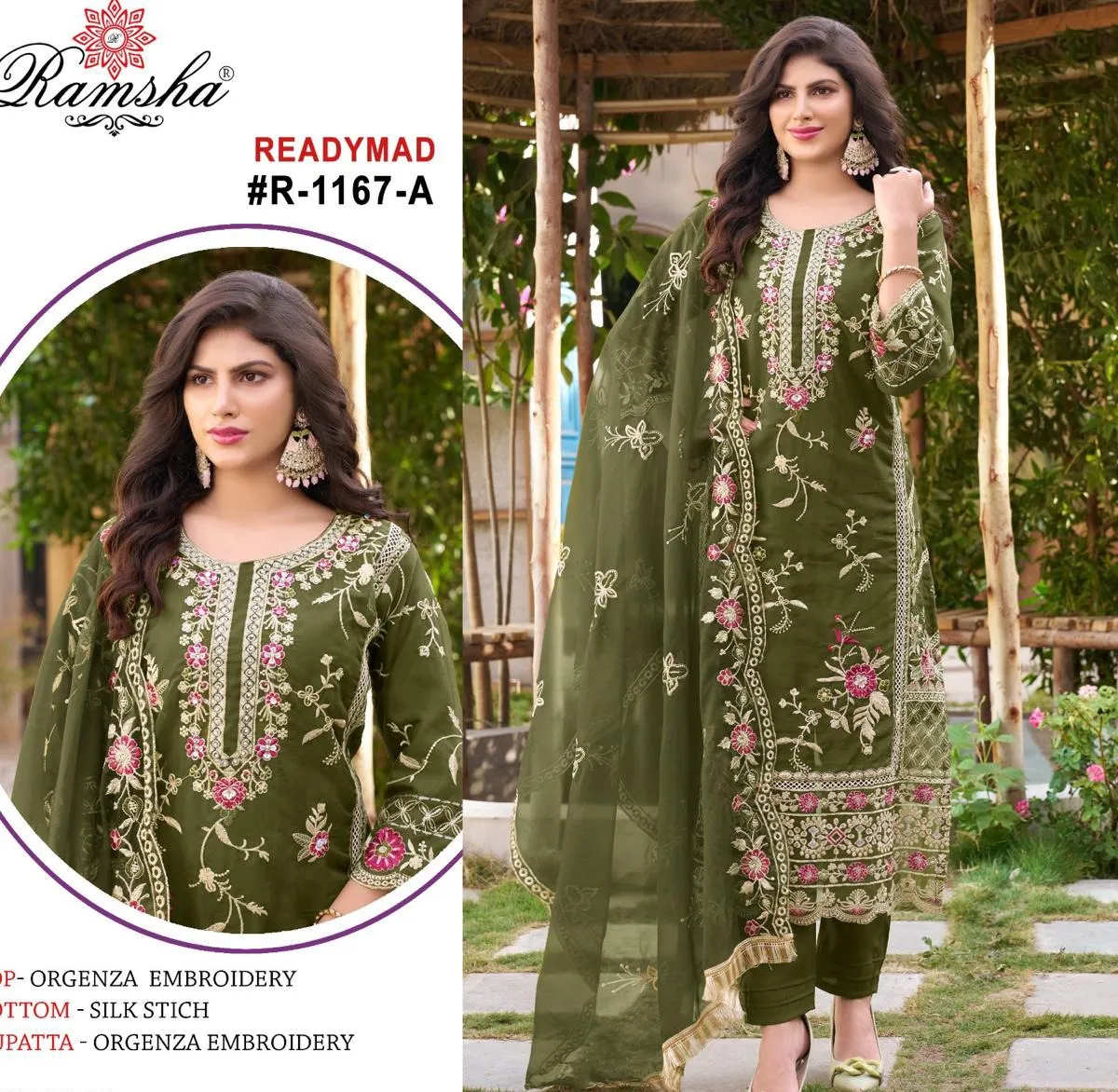 Ramsha R-1190 Nx Organza Wholesale Readymade Salwar Suit Collection