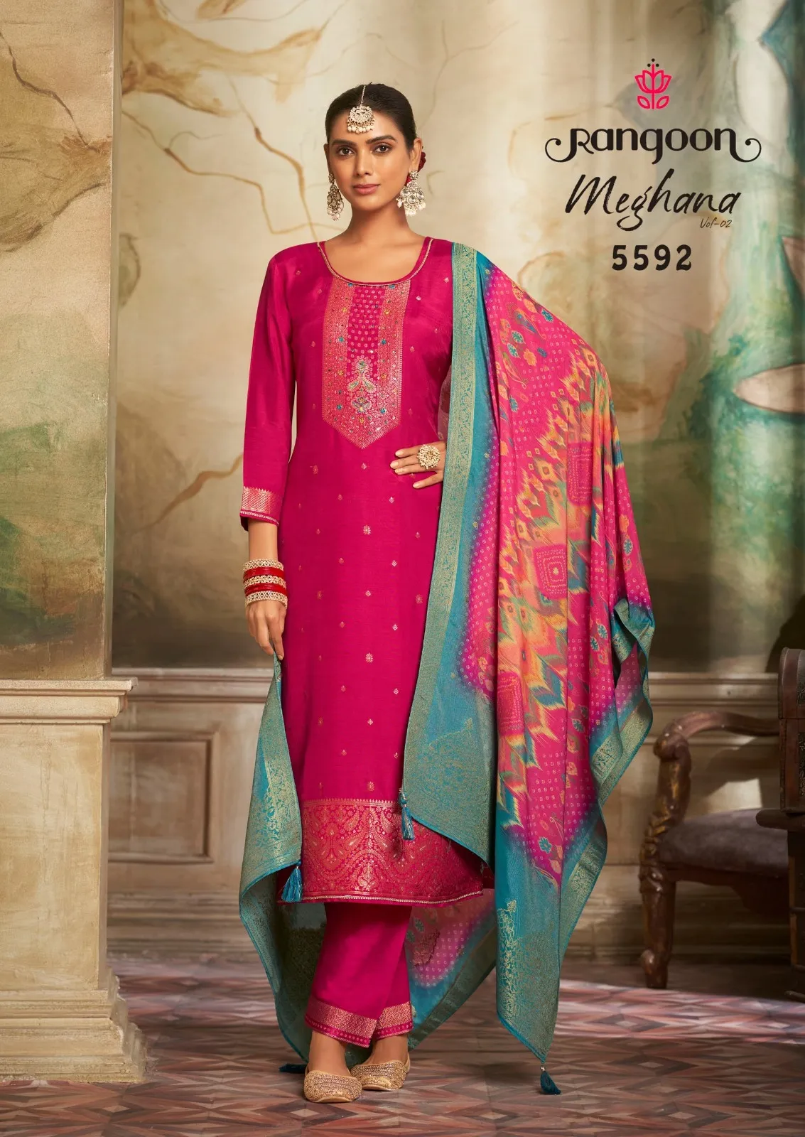 Rangoon Meghana Vol 2 Jacquard Wholesale Readymade Salwar Suit Collection - Image 3