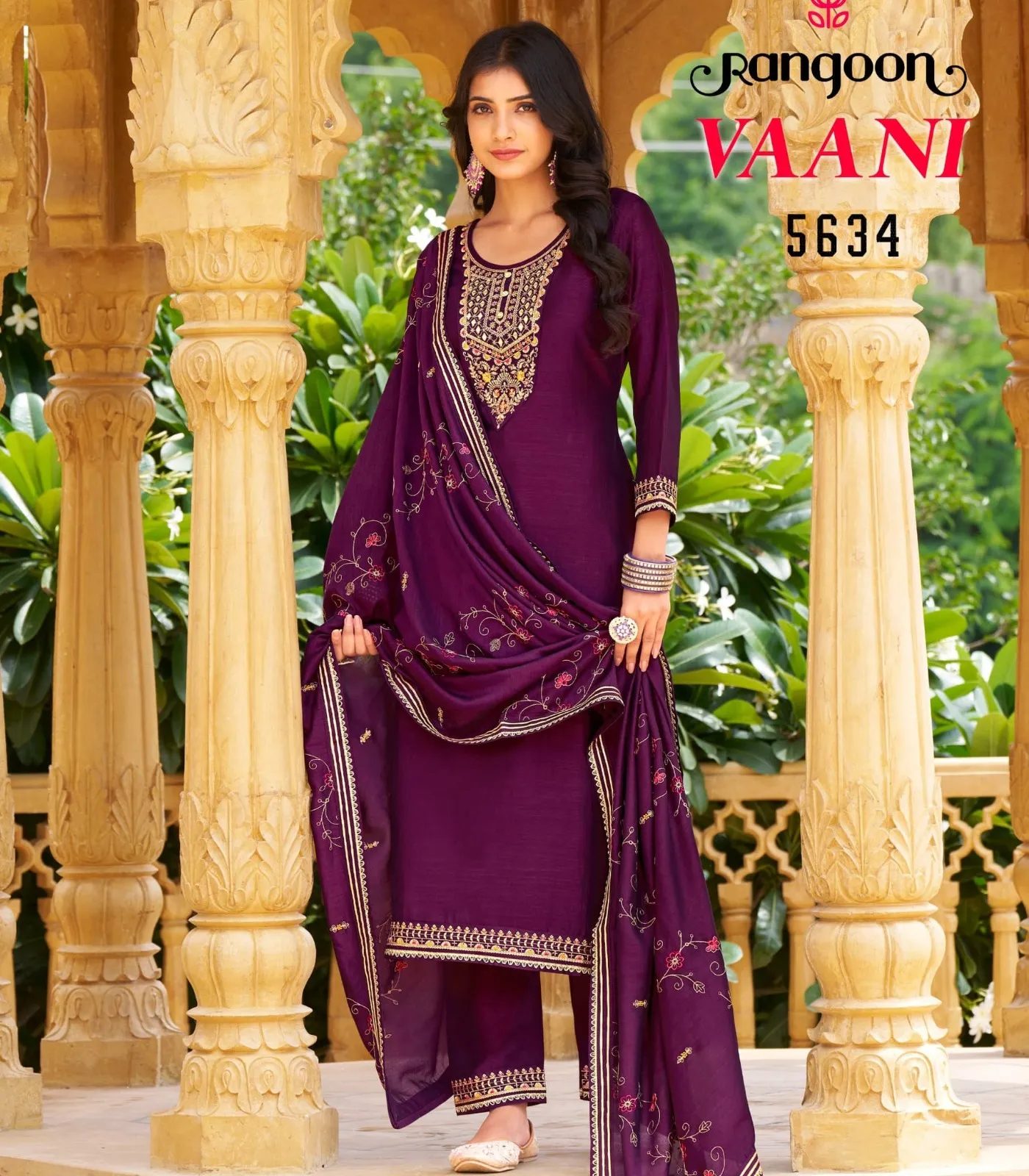 Rangoon Vaani Embroidered Silk Wholesale Readymade Salwar Suit Collection