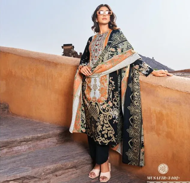 Riaz Arts Musafir Vol 7 Lawn Digital Printed Wholesale Pakistani Salwar Suit Collection