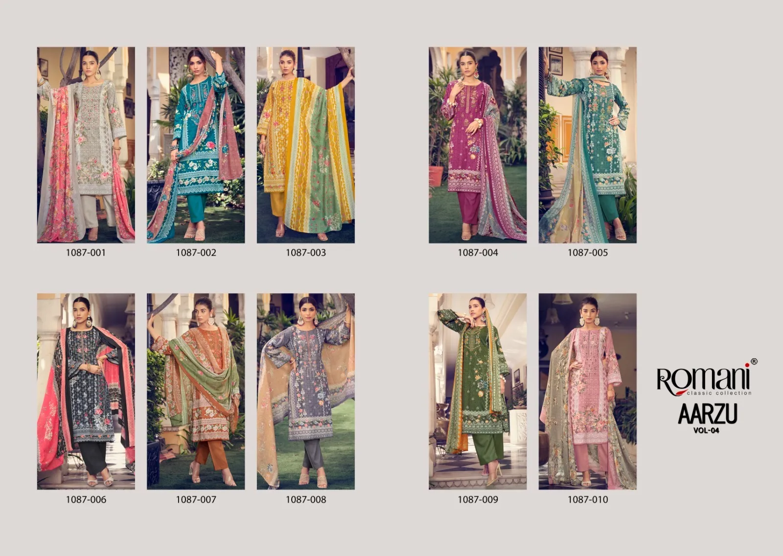 Romani Aarzu Vol 4 Soft Cotton Wholesale Pakistani Salwar Suit Collection - Image 5