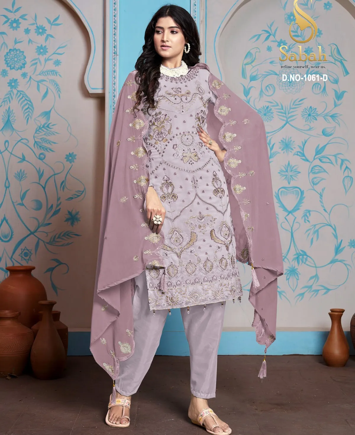 Sabah Zaira Colour Faux Georgette Wholesale Designer Salwar Suit Collection
