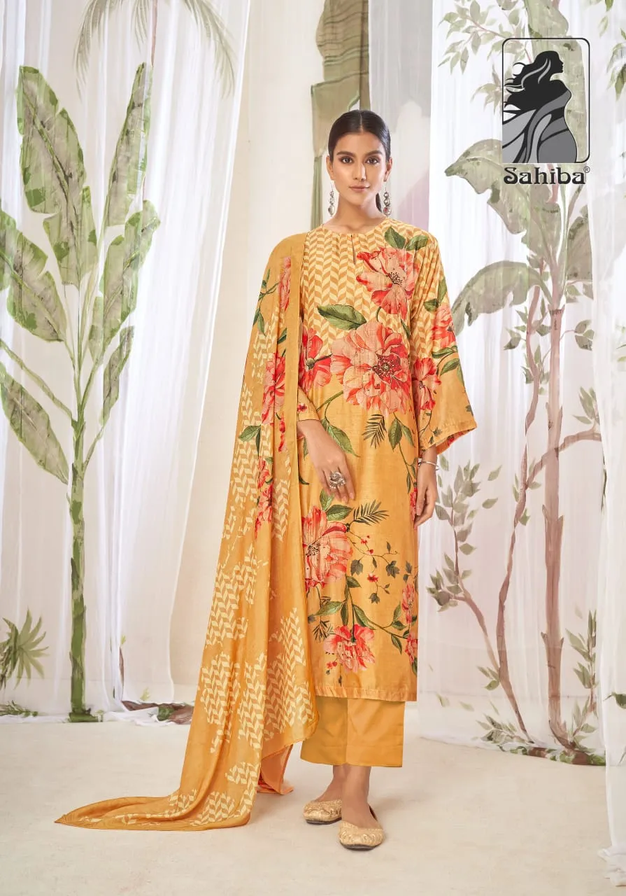 Sahba Wazmal Maslin Silk Wholesale Fancy Salwar Suit Collection — Wholesale Dress Material, Vardan Ethnic wholesale from Surat - Gallery Image 3