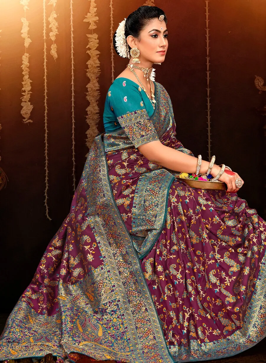 Saroj Kashmiri Silk Vol 1 Kashmiri Silk Wholesale Fancy Sarees Collection