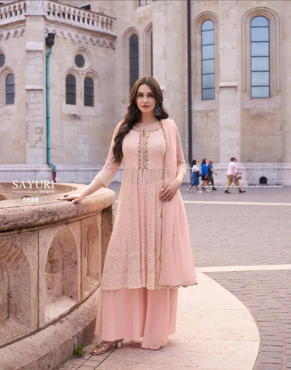 Sayuri Afsana Georgette Wholesale Designer Indo Western Collection — Wholesale Designer Salwar Suits, Sayuri Designer wholesale from Surat - Gallery Image 2