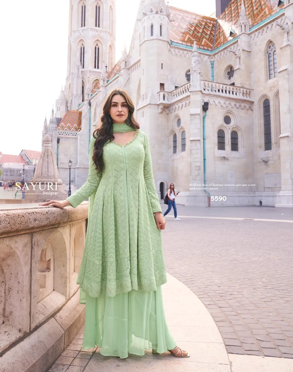 Sayuri Afsana Georgette Wholesale Designer Indo Western Collection — Wholesale Designer Salwar Suits, Sayuri Designer wholesale from Surat - Gallery Image 3