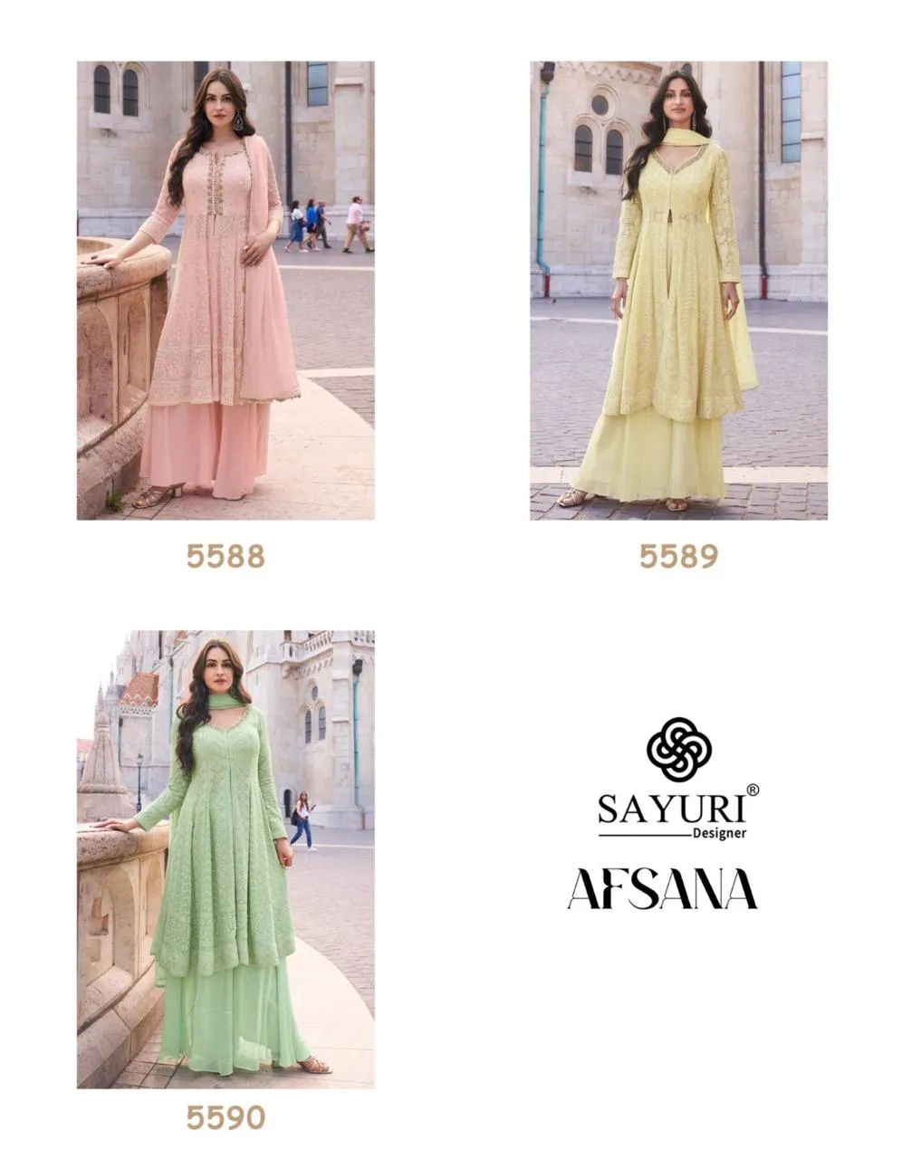 Sayuri Afsana Georgette Wholesale Designer Indo Western Collection — Wholesale Designer Salwar Suits, Sayuri Designer wholesale from Surat — view 4