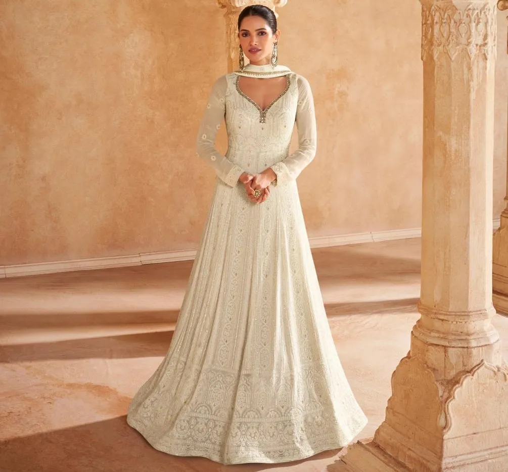 Sayuri Sahira Georgette Wholesale Gown with Dupatta Collection