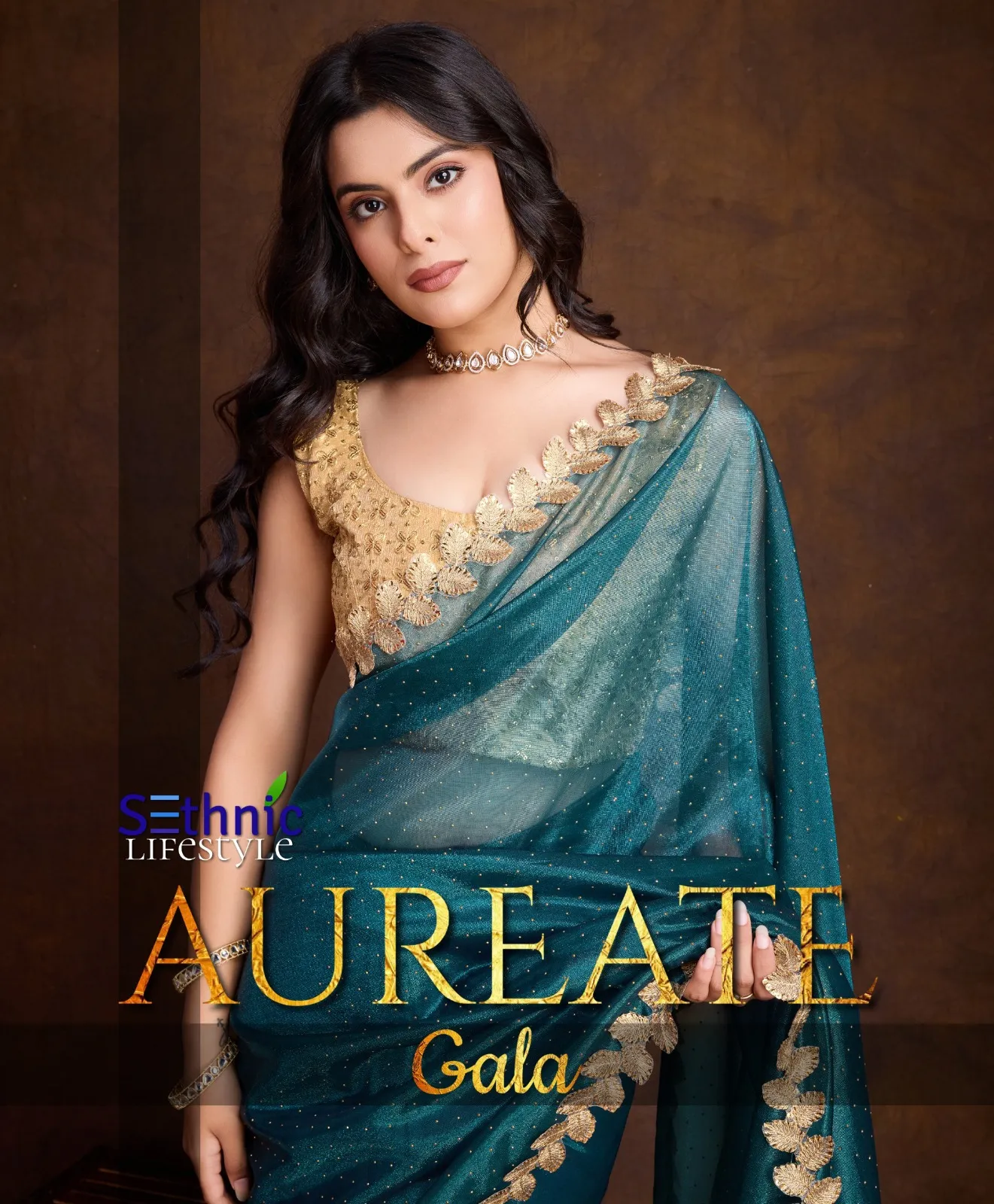 Sethnic Lifestyle Aureate Gold Infused Twill Wholesale Fancy Sarees Collection