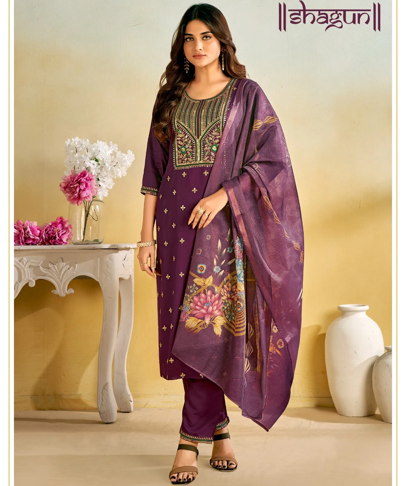 Shagun 14Kg Rayon Wholesale Readymade Salwar Suit Collection