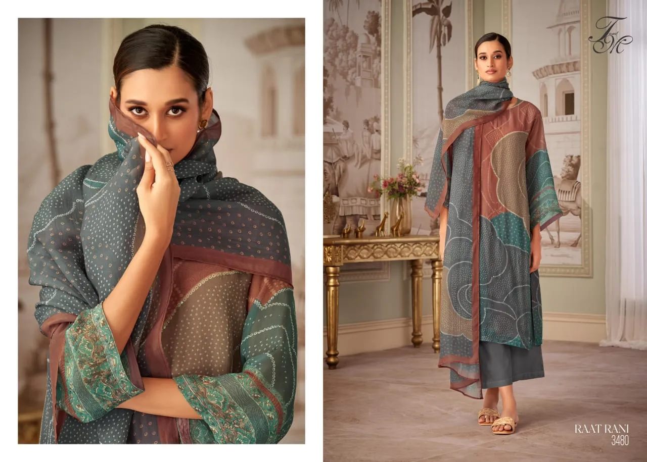 T&M Raat Rani Pure Organza Wholesale Fancy Salwar Suit Collection - Image 3