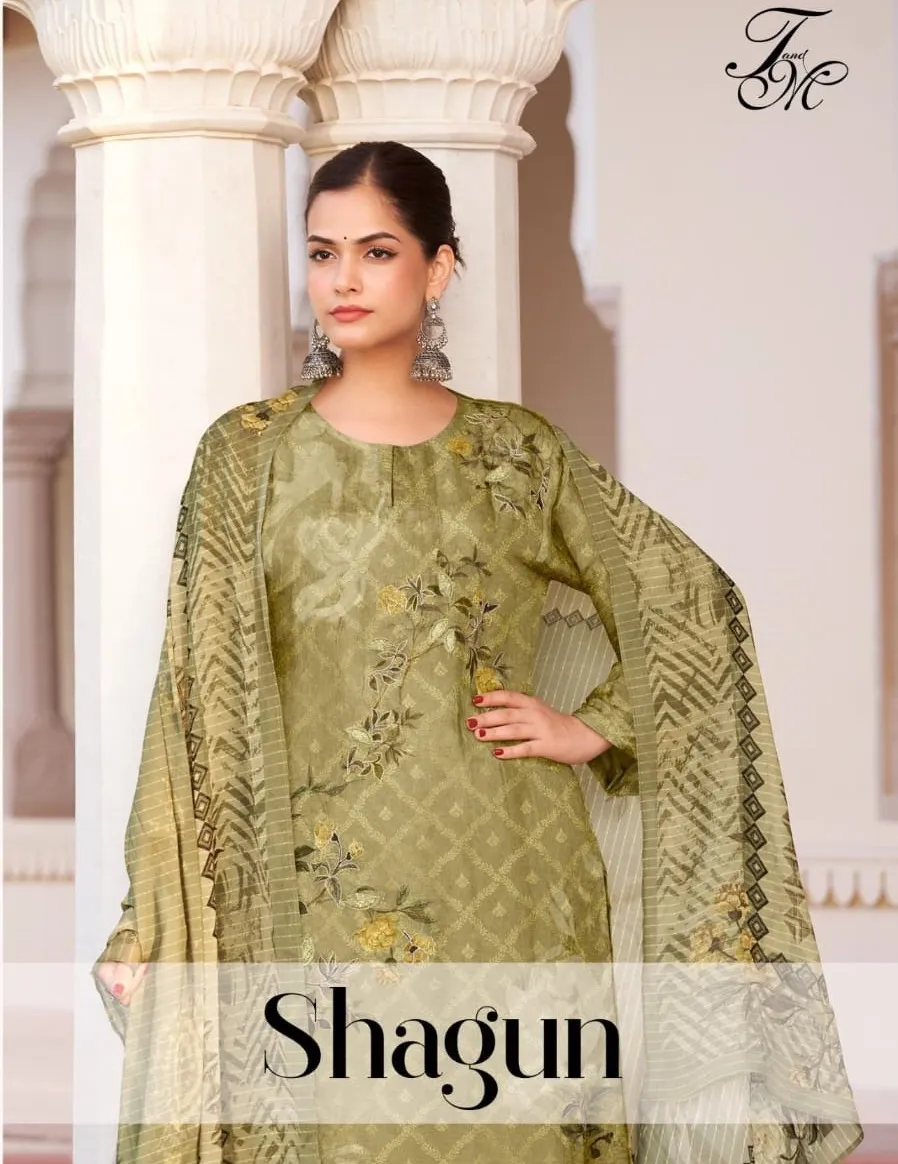 T&M Shagun Viscose Simmer Jacquard Wholesale Fancy Salwar Suit Collection